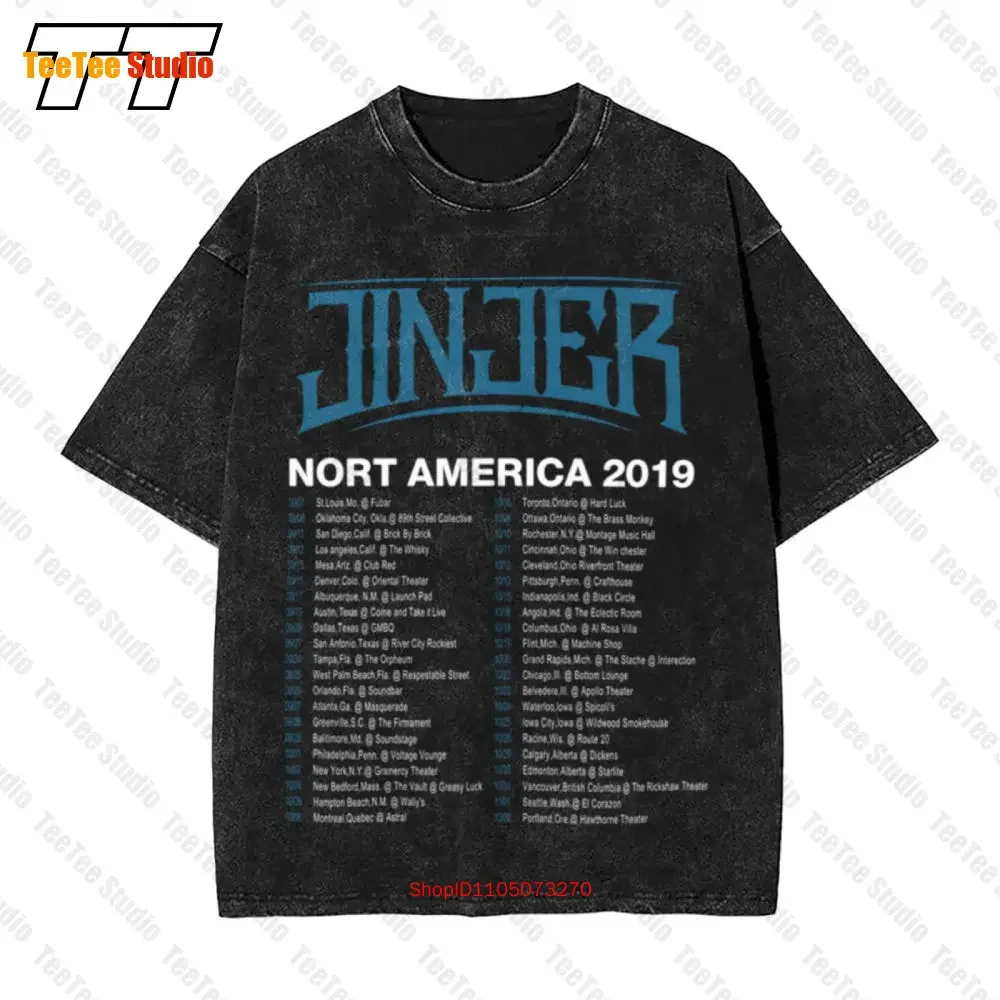 Jinjer Nort Amerika Tour 2019 Vintage Oversized T-Shirt E3PN