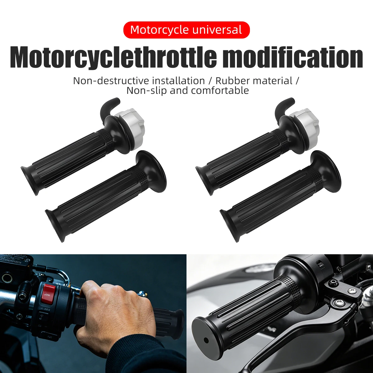 KEVANLY Universal Motorcycle Quick Draw Gas Handle Twist Handle Throttle Grips Anti-slip Motocross Dirt Bike Tuning Accessories