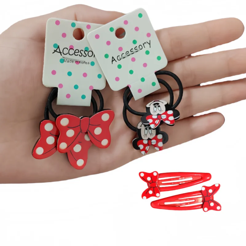 ميني ماوس الشعر حبل الشعر كليب شخصيات كرتونية المشابك شريط مطاطي دبوس الشعر أغطية الرأس المرنة الفتيات إكسسوارات الشعر #1