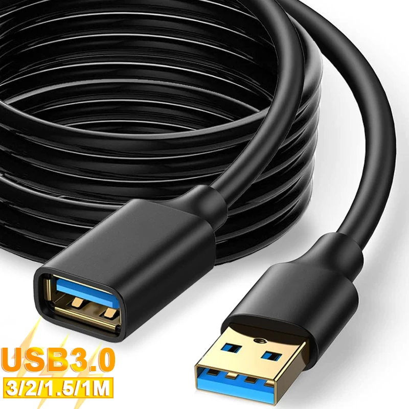 USB 3.0 Extension Cable Male To Female Extender Wire Cord High Speed USB 3.0 2.0 Data Transfer Cables for Flash Drive Webcam