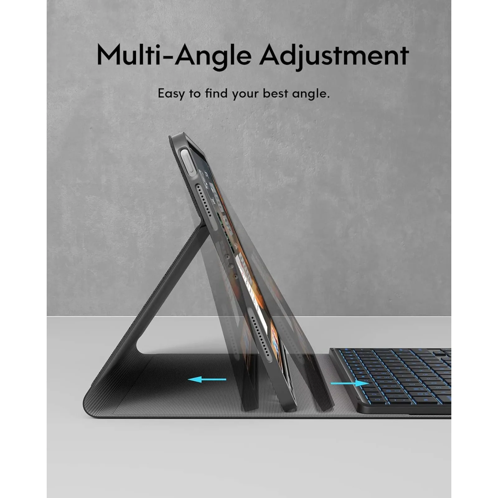 حافظة لوحة المفاتيح والماوس لـ OPPO Pad 2 2023 PAD2201/2202 11.6 بوصة غطاء لوحة المفاتيح اللاسلكية القابلة للفصل مع حامل قلم مدمج