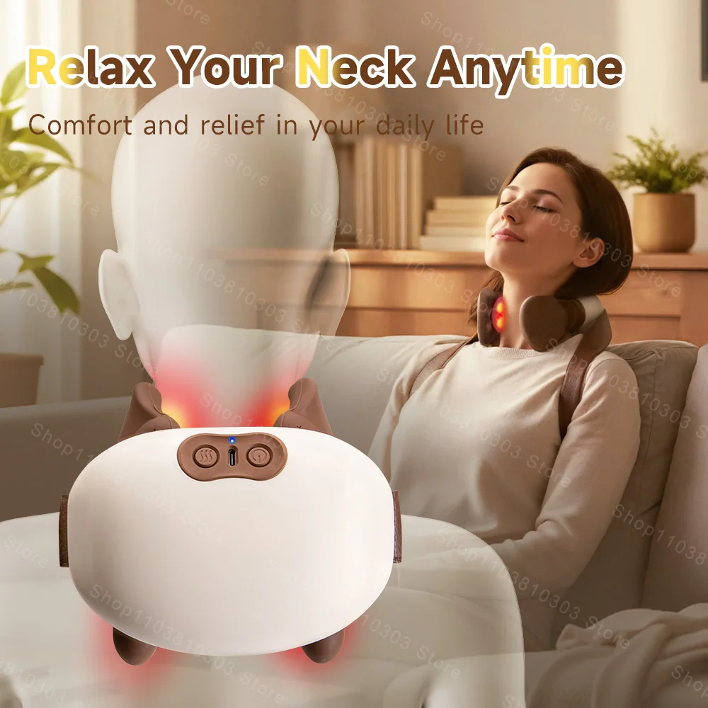 

Массажная шаль для шеи и плеч с подогревом, массажер для разминания плеч и спины, беспроводная шаль для глубокого трапециевидного массажа шеи, шейного отдела