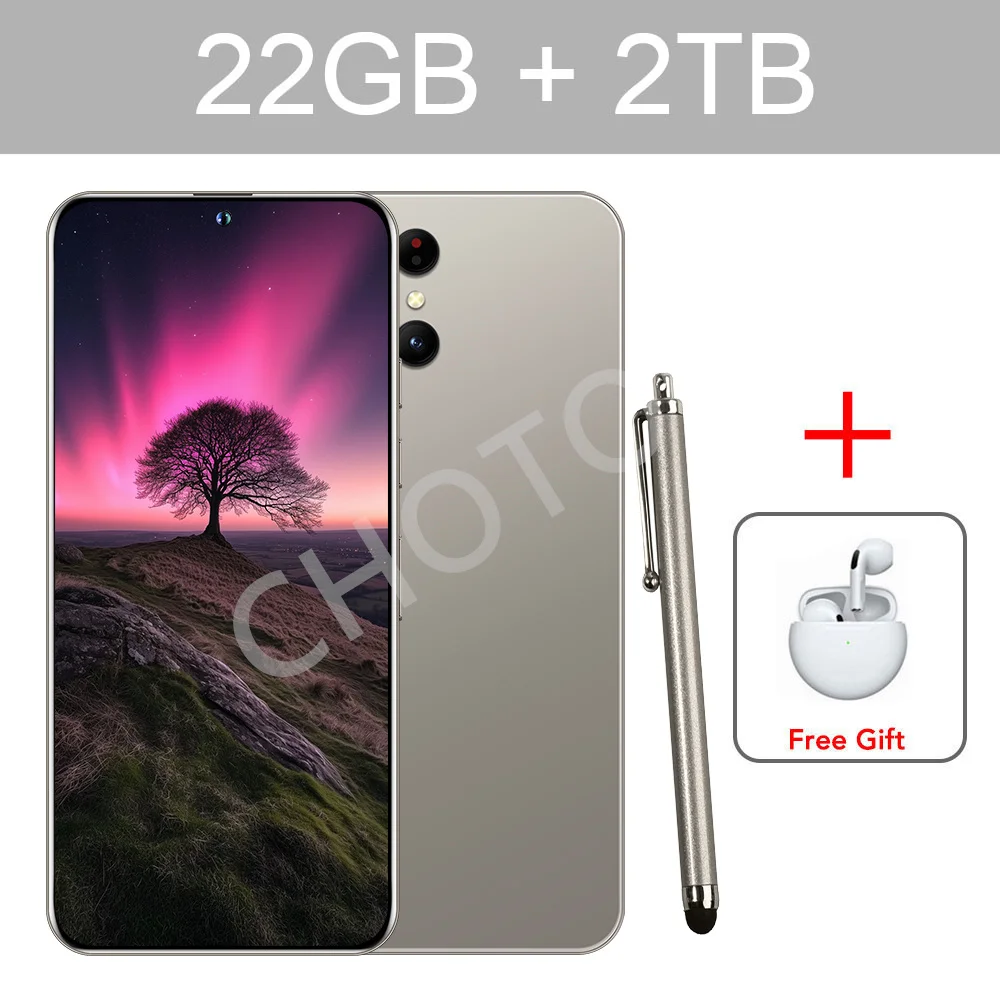Nieuwe S+ 24 Ultra Originele Mobiele Telefoons 7,3 inch HD Scherm Smartphone 7800mAh 4G 5G Dual Sim Mobiele Telefoons Android 14 Mobiele Telefoon