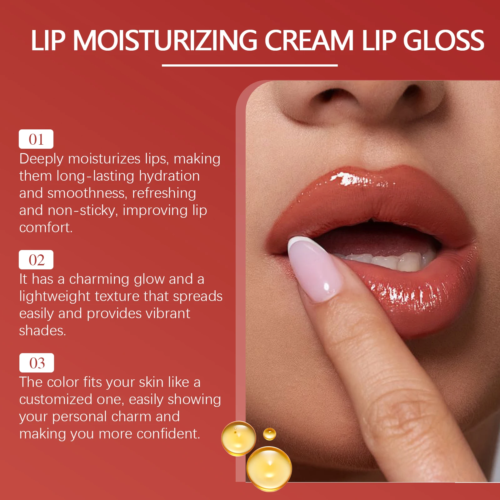 Brillant à lèvres crème hydratante Non collante hydratation longue durée brillant couleur des lèvres imperméable léger lisse soin quotidien
