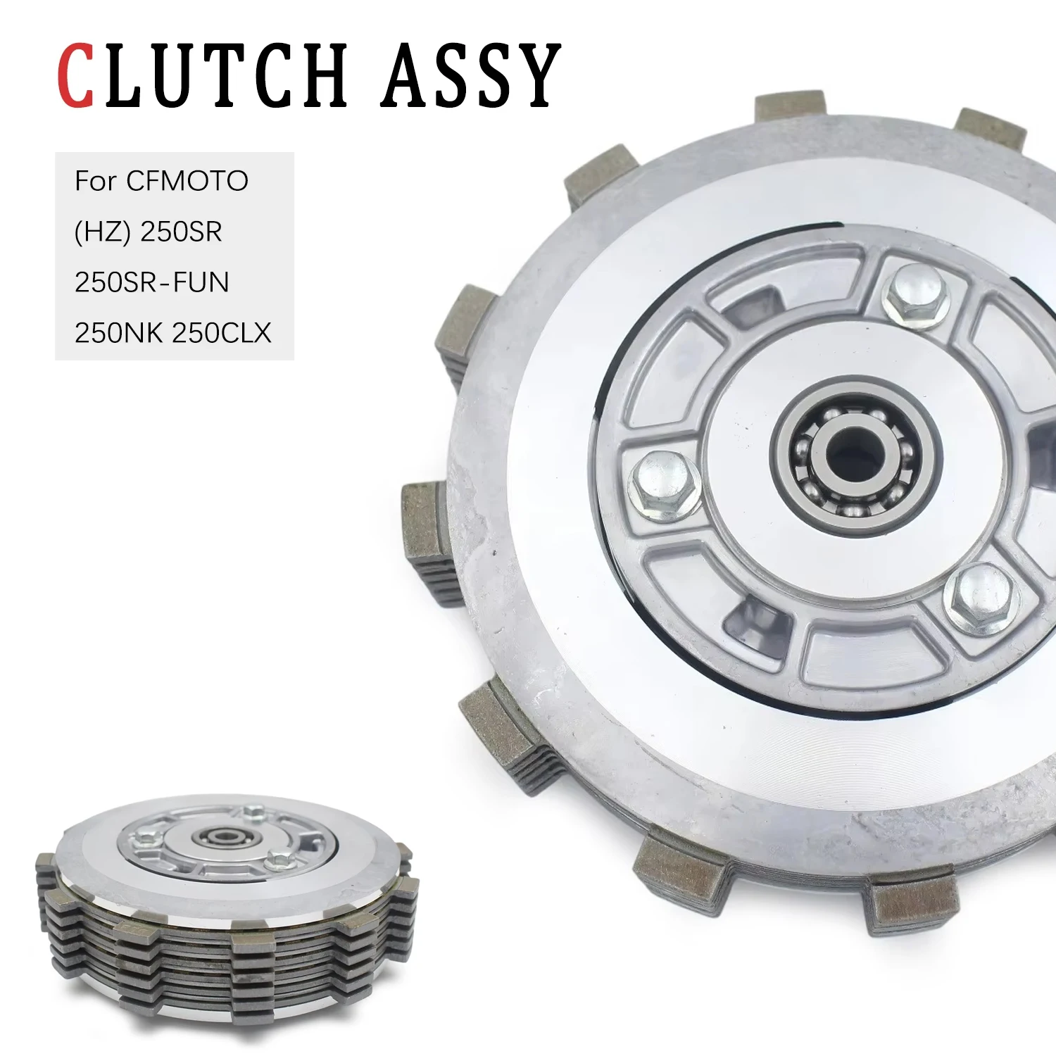 For CFMOTO 250SR 250SR-FUN 250NK 2023 2024 250CLX Motorcycle Engine Clutch Plates Assembly Kits Sheet Kit  Steel Plate