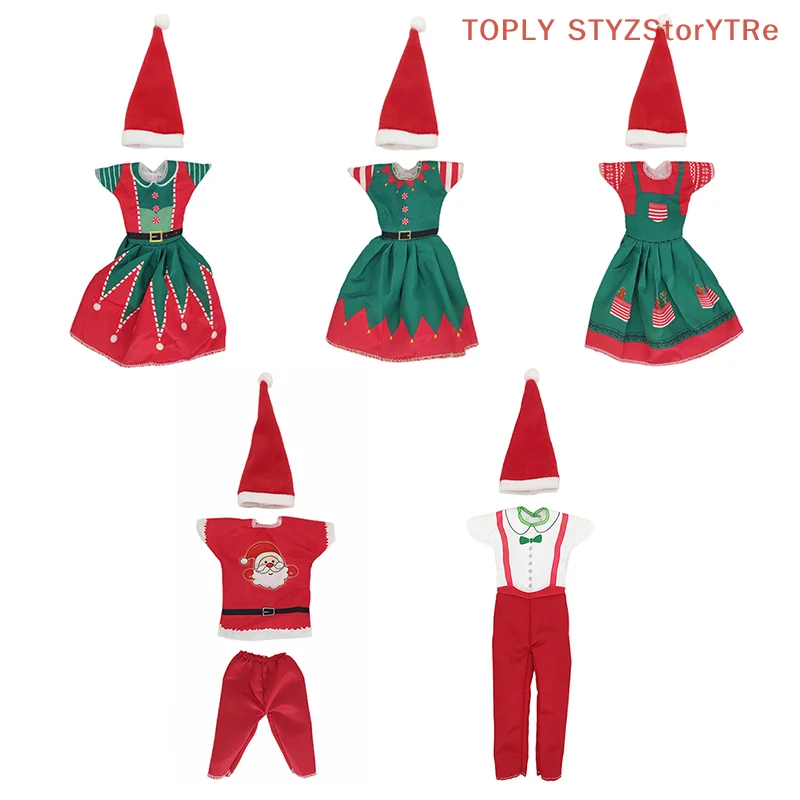 1 Zestaw Świątecznych Ubranek dla Lalki, Sukienka, Kapelusze dla Lalki o Rozmiarze 11 cali (30 cm), Akcesoria dla Lalek