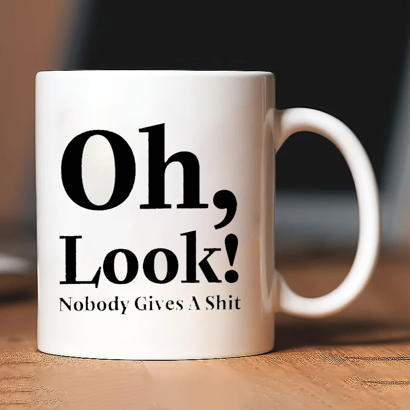 

Керамическая кофейная кружка Oh Look — изолированная, многоразовая, только для ручной стирки — идеально подходит для всех напитков и подарков.