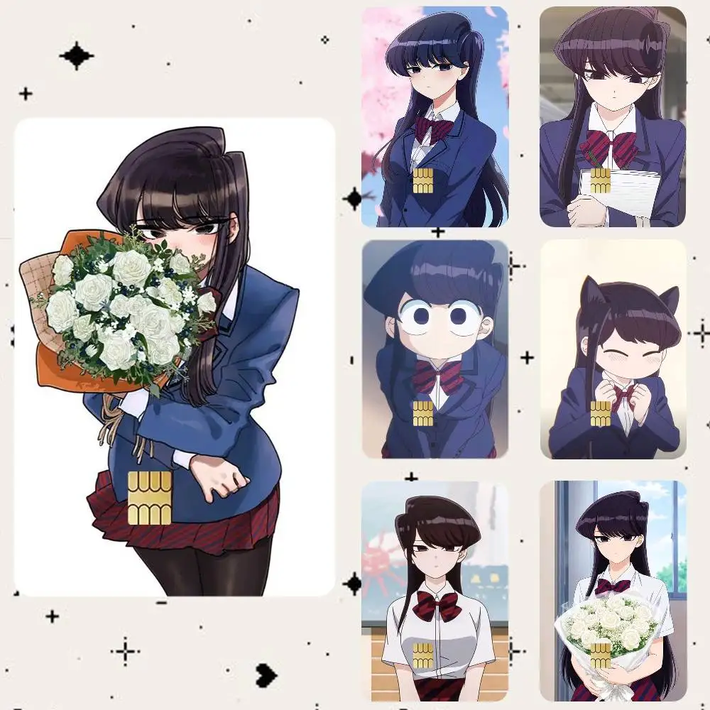Komi Can't Communicate  Waterproof Bank Card Sticker Skin for Credit Debit Chip Cards Decorative Cover Film