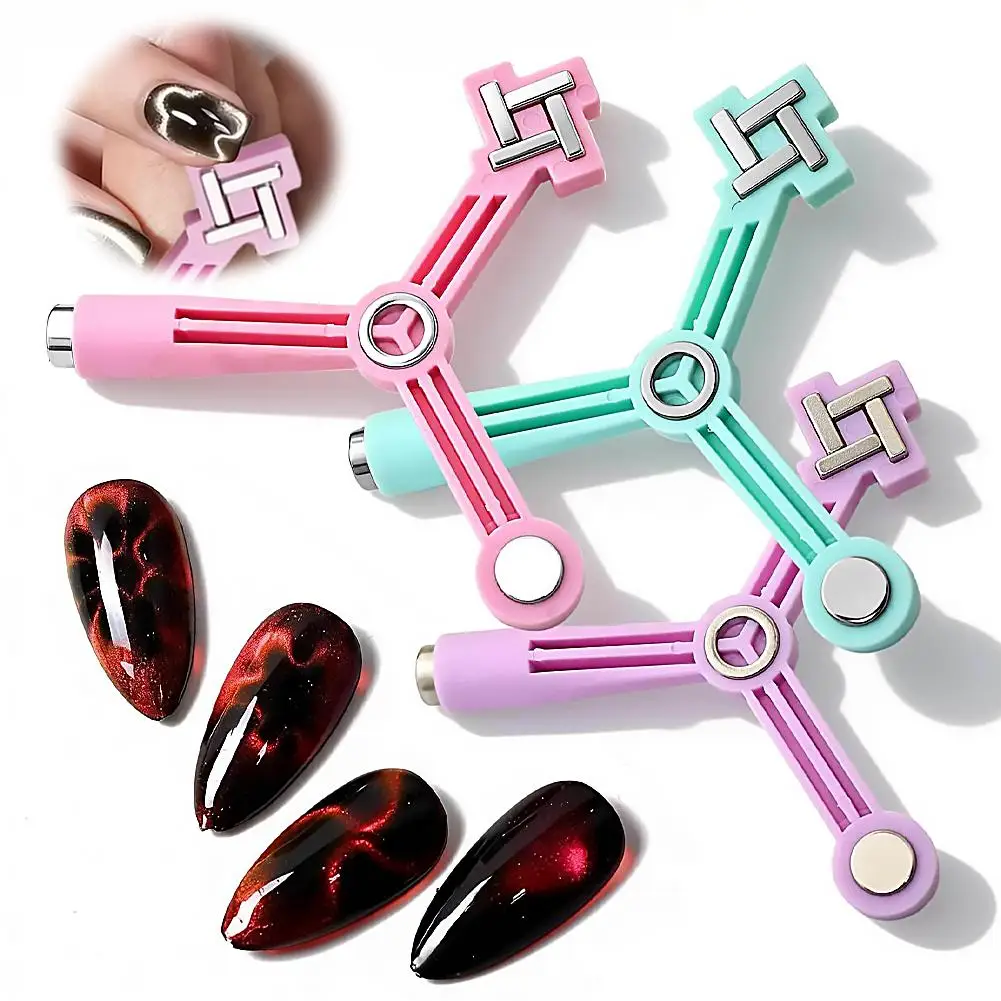 

Магнит для ногтей 4-в-1 «Кошачий глаз»: цилиндрический, с сильным магнитным наконечником, для создания цветочных узоров и световых эффектов, для гель-лака, инструмент для маникюра