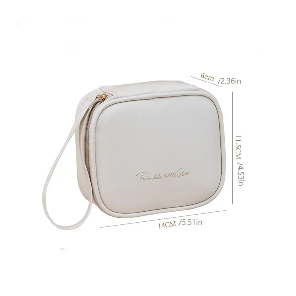 حقيبة تخزين المناديل الصحية من البولي يوريثان، منظم أدوات الزينة على الطراز الكوري، أكياس مناديل صحية مقاومة للماء وقابلة لإعادة الاستخدام