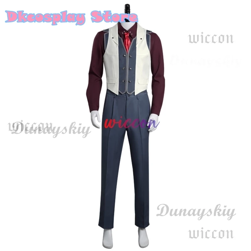 Arcane2 LOL Jayce Viktor Cosplay Costume Shirt Vest Pnats Wig Outfits Fantasia Men Boys Halloween Carnival Party Disguise Cloth