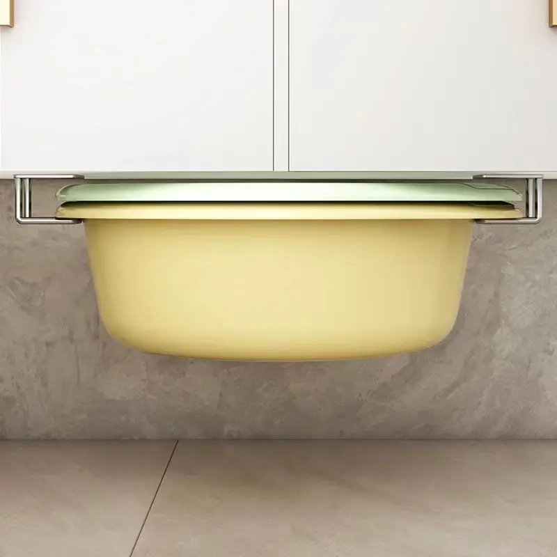 

Bathroom cabinet basin rack bathroom sink bottom basin suspended storage rack suspended wall mounted Practical and convenient