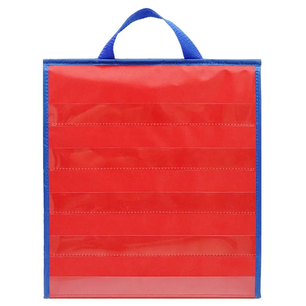 

Настольный органайзер для классной комнаты с 5 прозрачными карманами из оксфордской ткани и ПВХ, складной, для карточек, учебные принадлежности