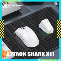 Attack Shark X11 Wireless Mouse Paw3311 22000DPI Magnetic Charging 2.4G Tri Mode E-Sports Game Mouse Customized PC Office Gifts