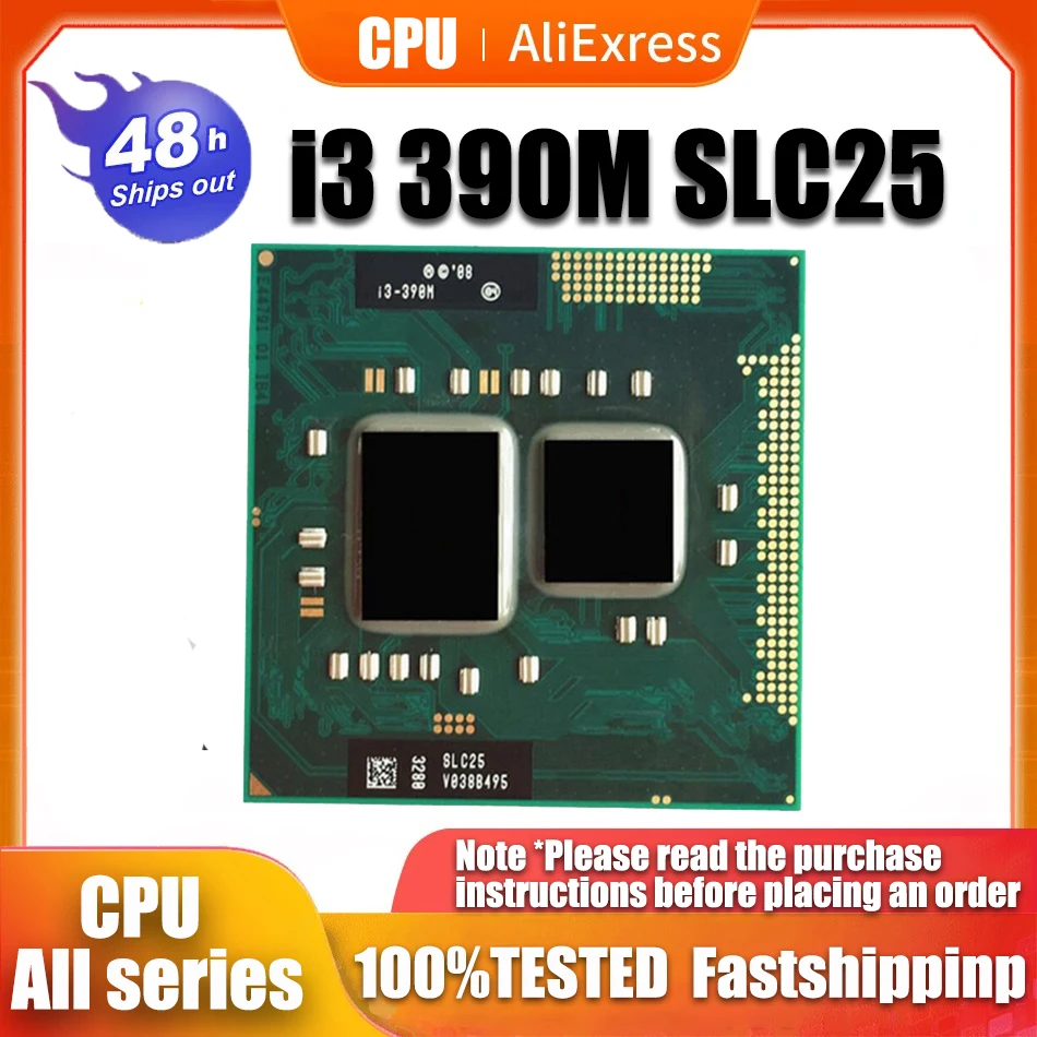 Laptop CPU i3-390M 3M Cache, 2.66GHz, i3 390M , SLC25 scrattered PGA988