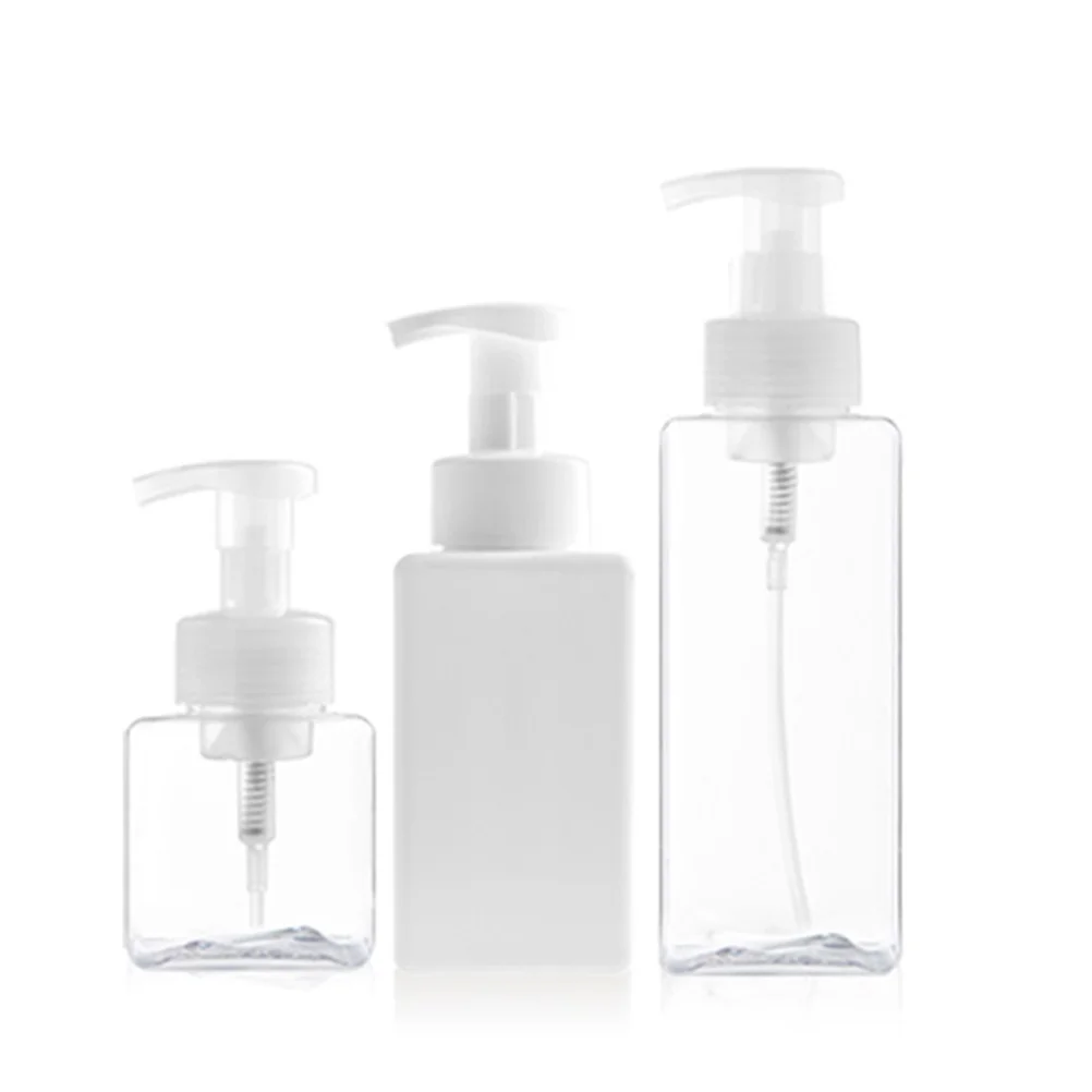 

2pcs Foaming Bottle Press Pump Empty Liquid Soap Bottle 650Ml Transparent Refillable Decorative Home Use Subpackaging