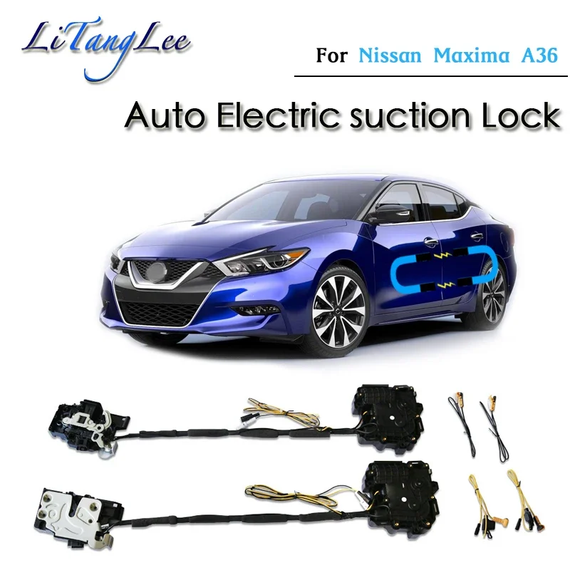 For Nissan Maxima A36 2015~2021 Car Soft Close Door Latch Pass Lock Actuator Electric Absorption Suction Silence Closer