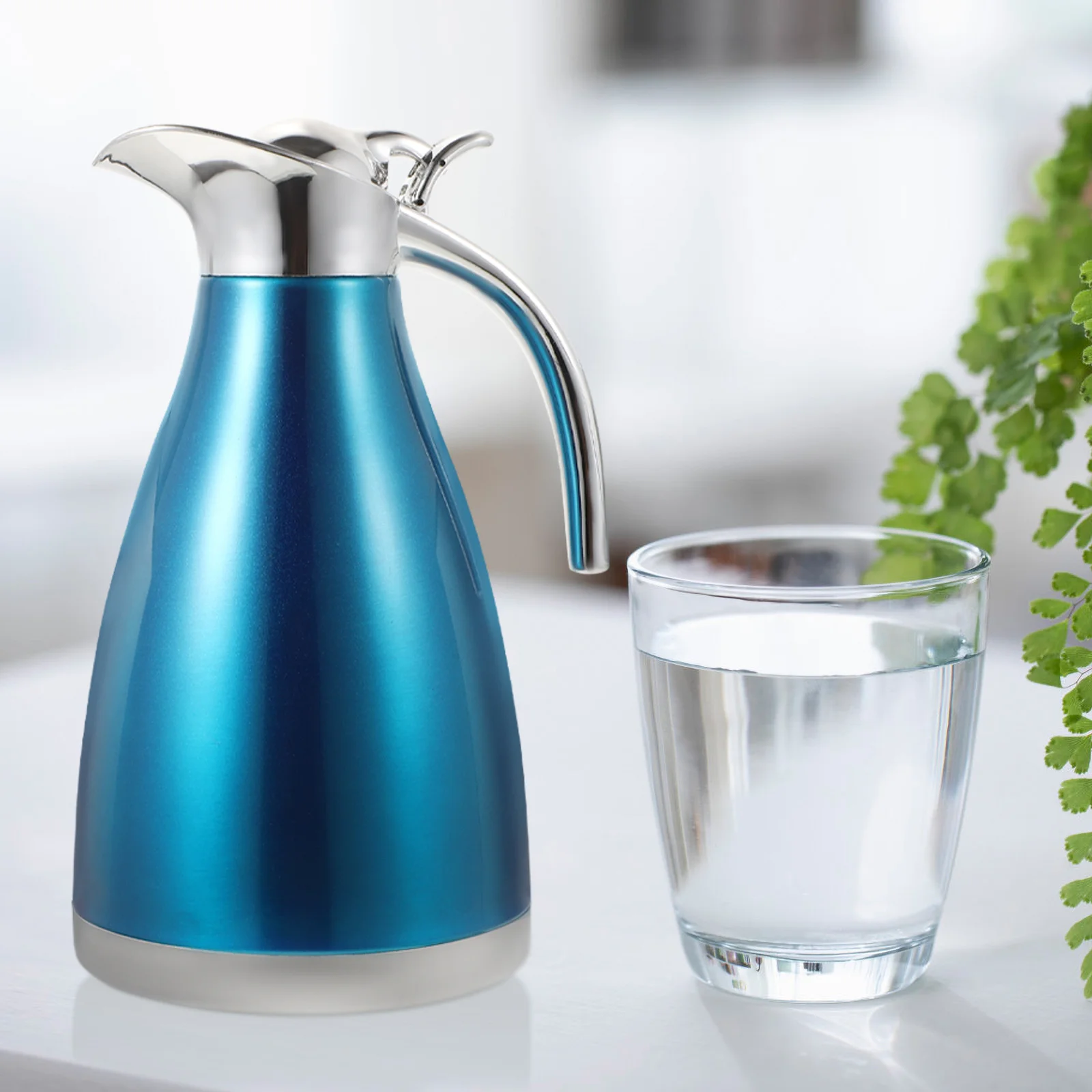 

Double Layer Insulated Thermal Bottle Stainless Steel Vacuum Pot Large Capacity Leakproof for Home Office Travel Coffee Tea