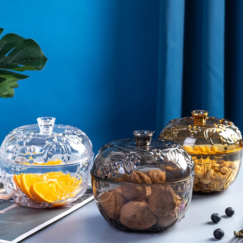 

4Pcs Plastic Snack Sealing Jar Transparent Candy Storage Box Food Container Kitchen Canister Dried Food Organizer