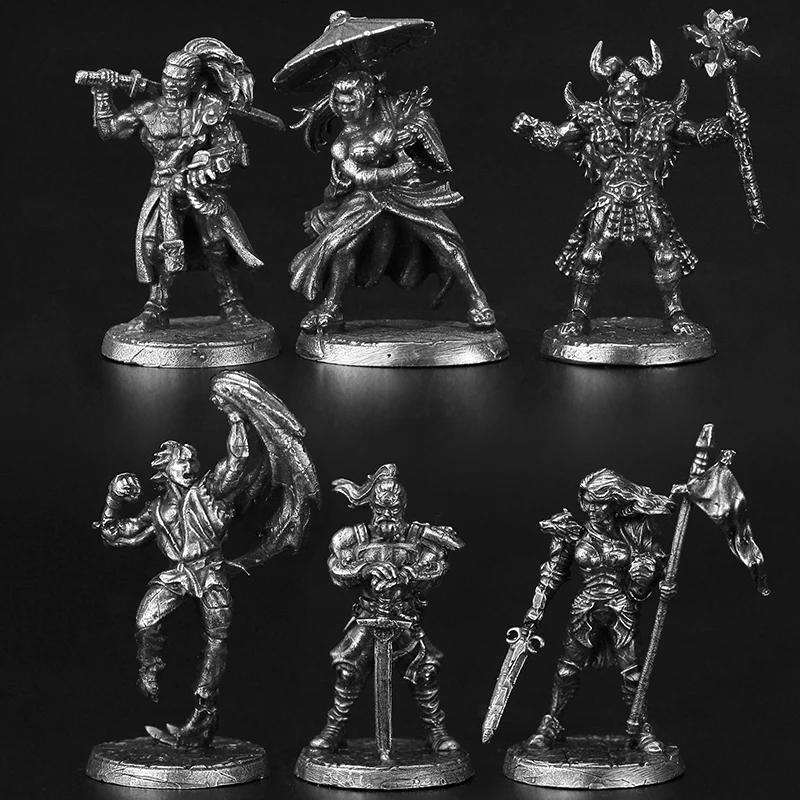 Cupronickel Soul Fighter Actiefiguren Soldaat Model Speelgoed Geschenken Bordspel Stukken Auto-interieur Miniatuur Ornament Accessoires