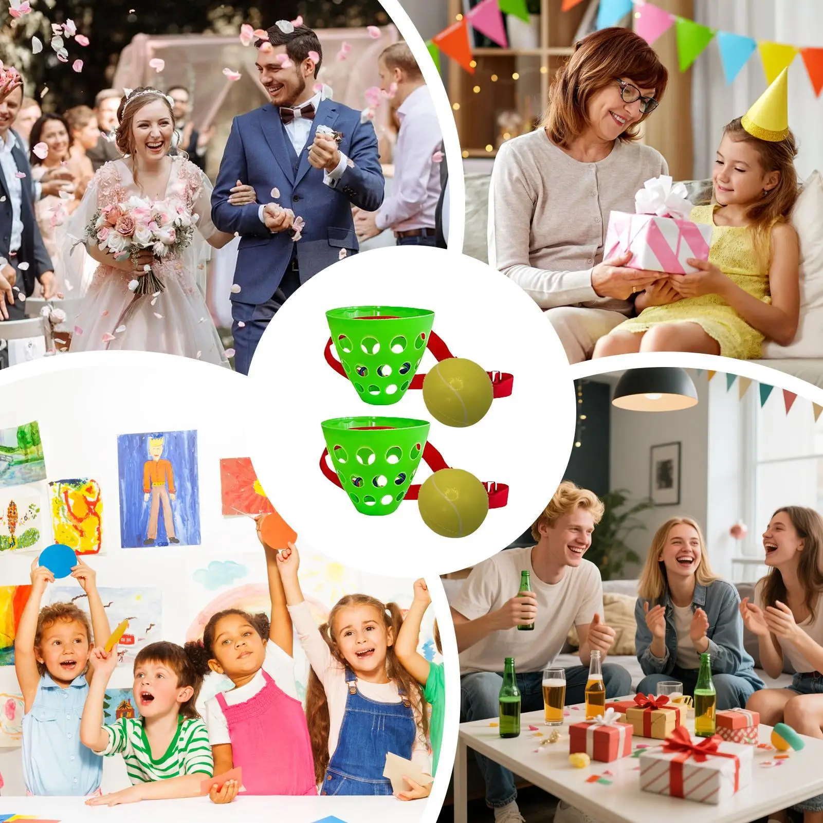 スイングボールゲーム 楽しいトレーニング エンターテイメントおもちゃ パーティーボールゲーム 家族、友人、学生、男性、女性、イベント、集まり、パーティー用