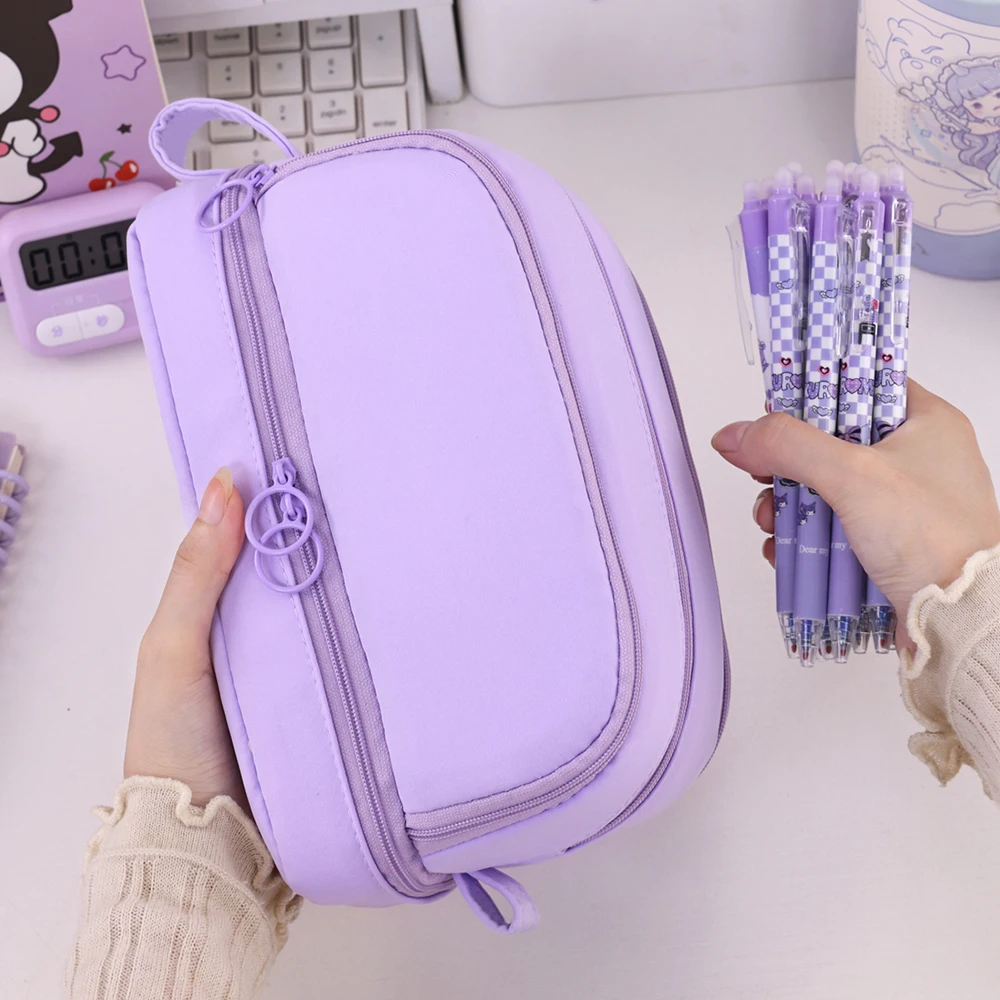 Federmäppchen mit 4 Fächern, mehrschichtig, für Schüler, Schule, Schreibwaren, Lieferant, Bleistift-Aufbewahrungstasche, Trennwand, Stifttasche – Detail 17