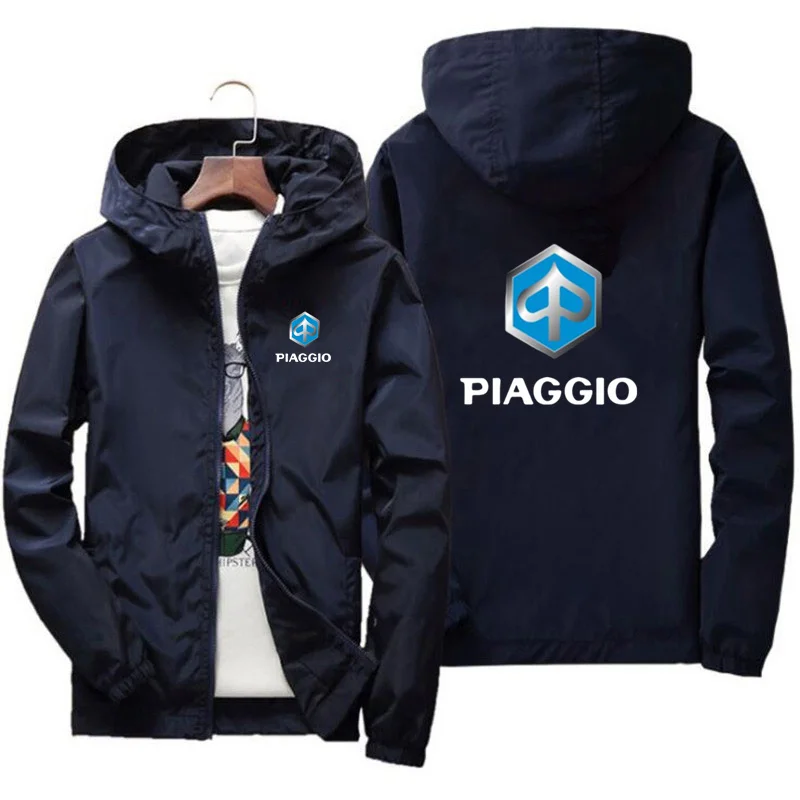 New men\'s zipper jacket PIAGGIO casual outdoor waterproof sports shirt jogging baseball jacket windbreaker