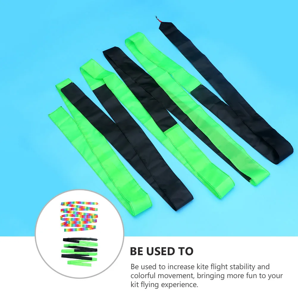 2 uds arco iris cola cometa Streamer colas coloridas prisma tela de fibra química niño para volar