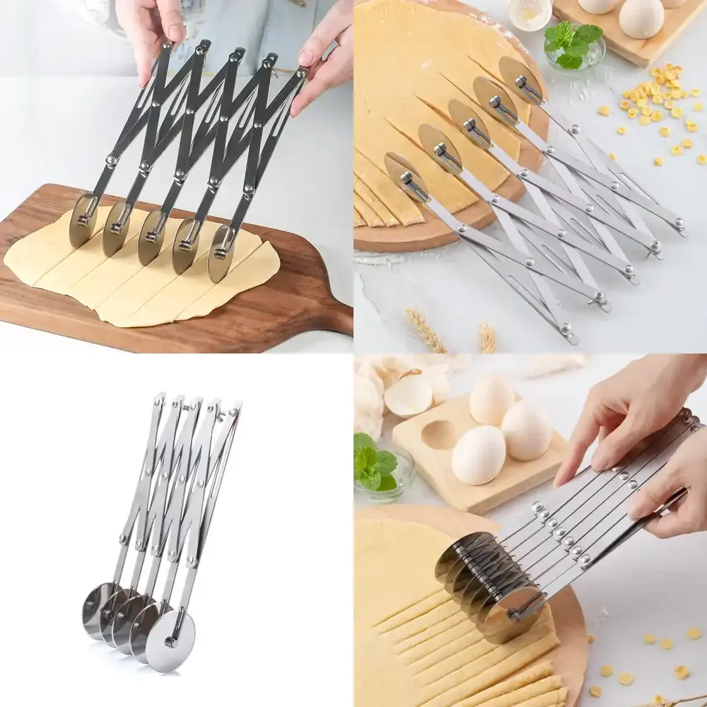 

WAP01 3/5/7 Wheel Cutter Dough Divider Dough Knife Flexible Roller Blade Pizza Pastry Peeler Stainless Steel Baking Pan Tool