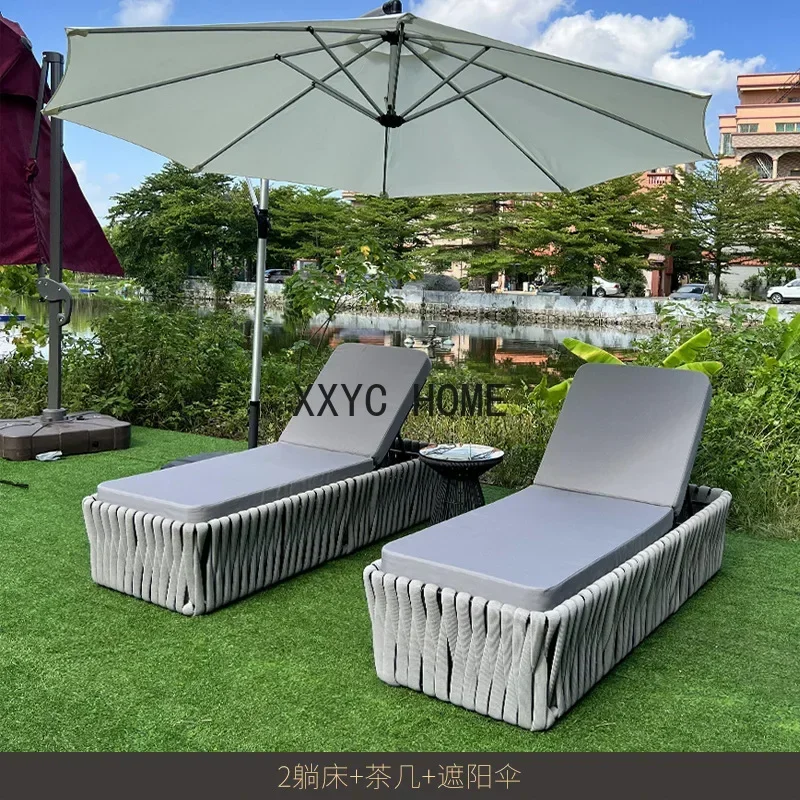

Outdoor beach, swimming pool, leisure bed, outdoor garden, waterproof and sunscreen handmade sofa furniture