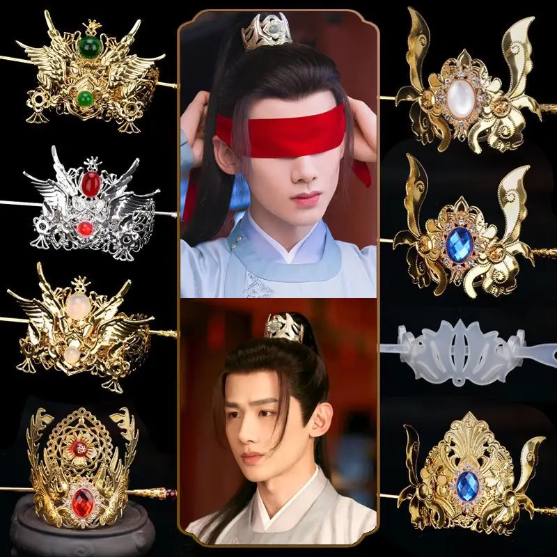 Chinese Traditional Men\'s Jewelry Headdress Hanfu Men&Women Hairwear Cos Prop Male Vintage Tuinga Topknot Gfit For Men&Women