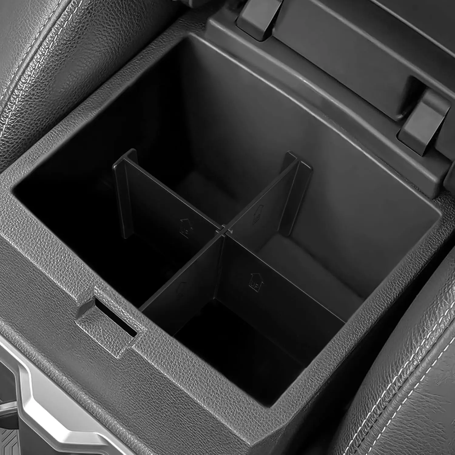 2PCS for Toyota Tacoma 2024 -2026 Armrest Storage Box Center Console Organizer Tray Tidying Car Interior Accessories Black ABS view 6