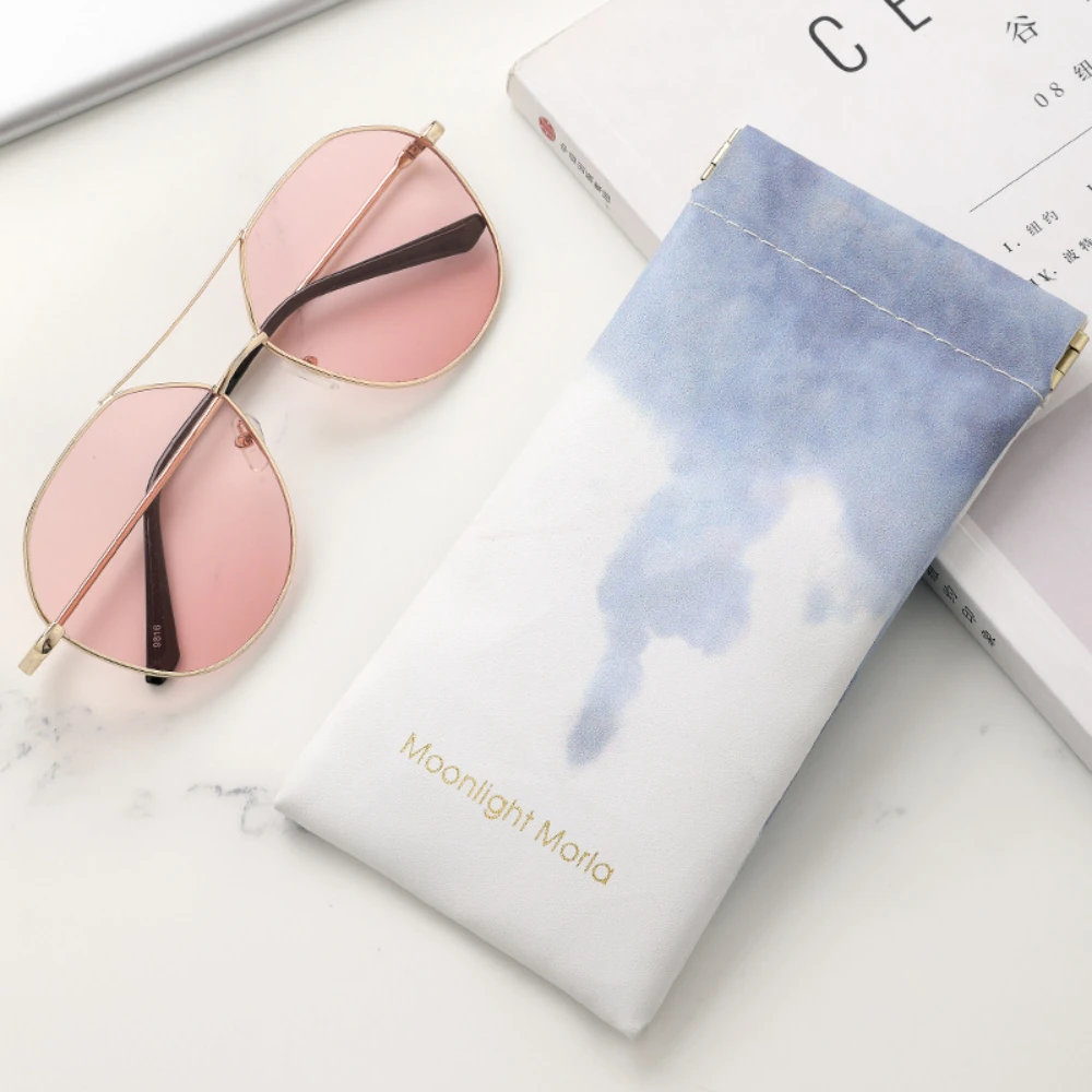 Sunglasses Storage Bag Soft Leather Glasses Bag Protective Eyewear Cover Auto Closing Eyewear Pouch For Travel Reading Glasses