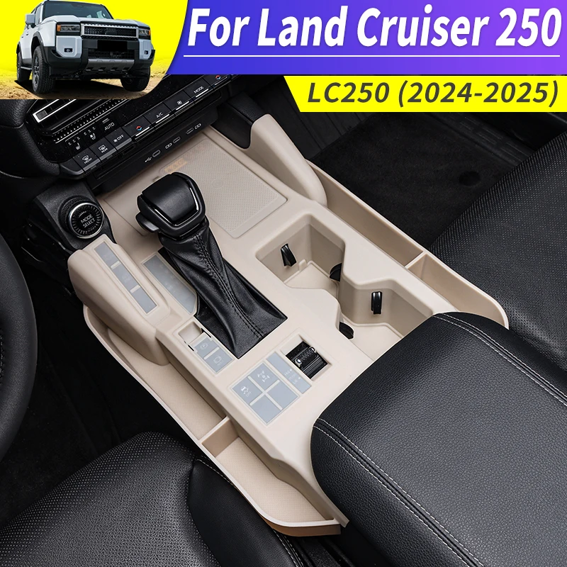 

For 2024 Toyota Land Cruiser 250 1958 Prado LC250 Center Console Storage Protection Sleeve Gear Cover FJ250 Interior Accessories