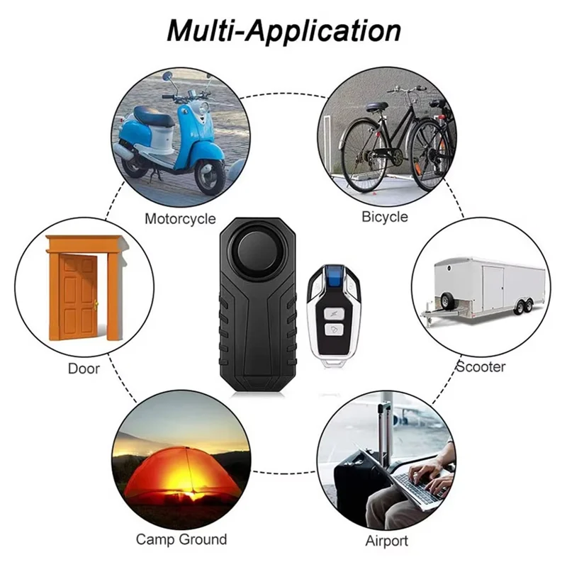 

A96E-Waterproof IP55 Motorcycle And Bike Anti-Theft Vibration Detector Alarm System With Remote Control