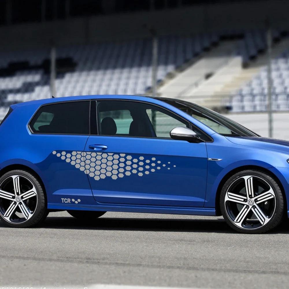 

2PCS Car Door Side Stickers For Volkswagen VW Golf 4 5 6 7 MK4 MK5 MK3 MK2 MK7 Polo Auto Tuning Accessories Vinyl Film Decals