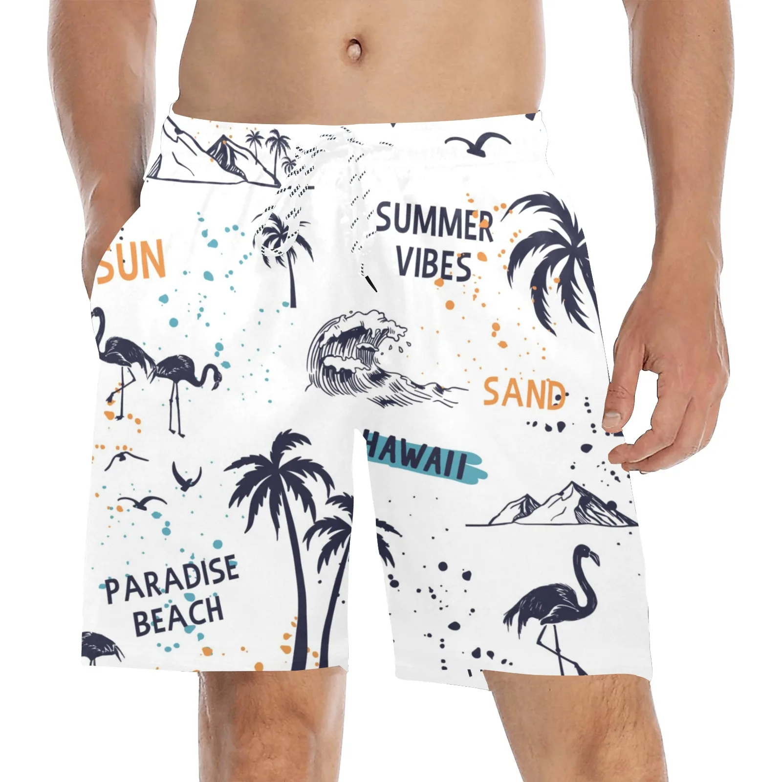 

Men's Beach Shorts 3D Coconut Tree Printing Summer Outdoor Casual Shorts For Men's Street Hip Hop Loose Quick Dry Beach Shorts