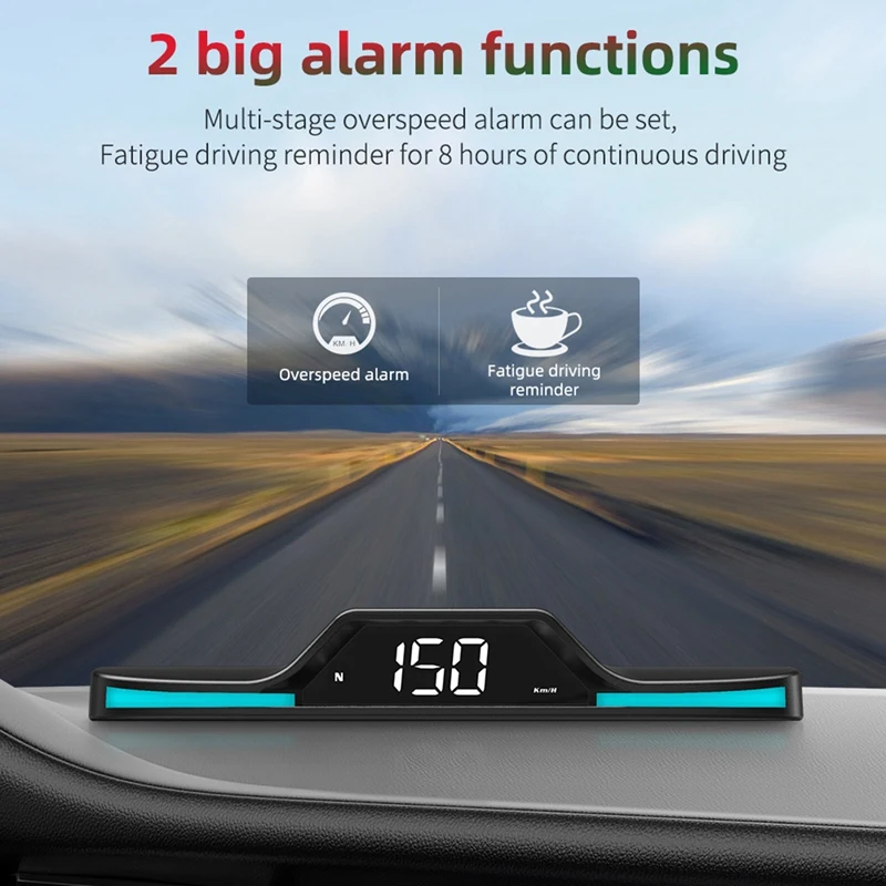 G15 HUD Head-Up Display GPS Speeding Alarm Driving Speed Car Display Universal Replacement Parts