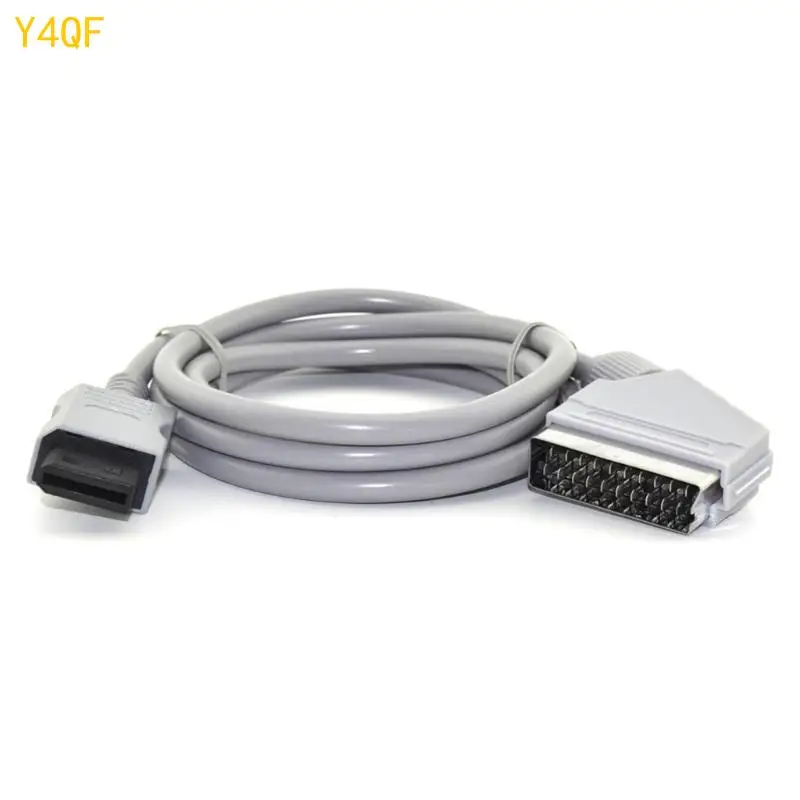Y4QF RGB SCART VIDEO AV CORD CABLE لـ WII-U لعبة فيديو