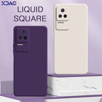 Original Square Liquid Silicone Back Cover for Xiaomi POCO F4 GT 5G Soft Camera Protective Cute Phone Case POCOF4 F4GT Bag Funda