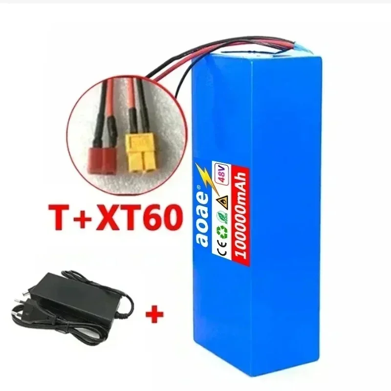 13S5P 48V100000mAh Ebike Battery Customizable High Power 18650 Lithium-ion Battery Pack for Electric Tricycles Electric Bicycles