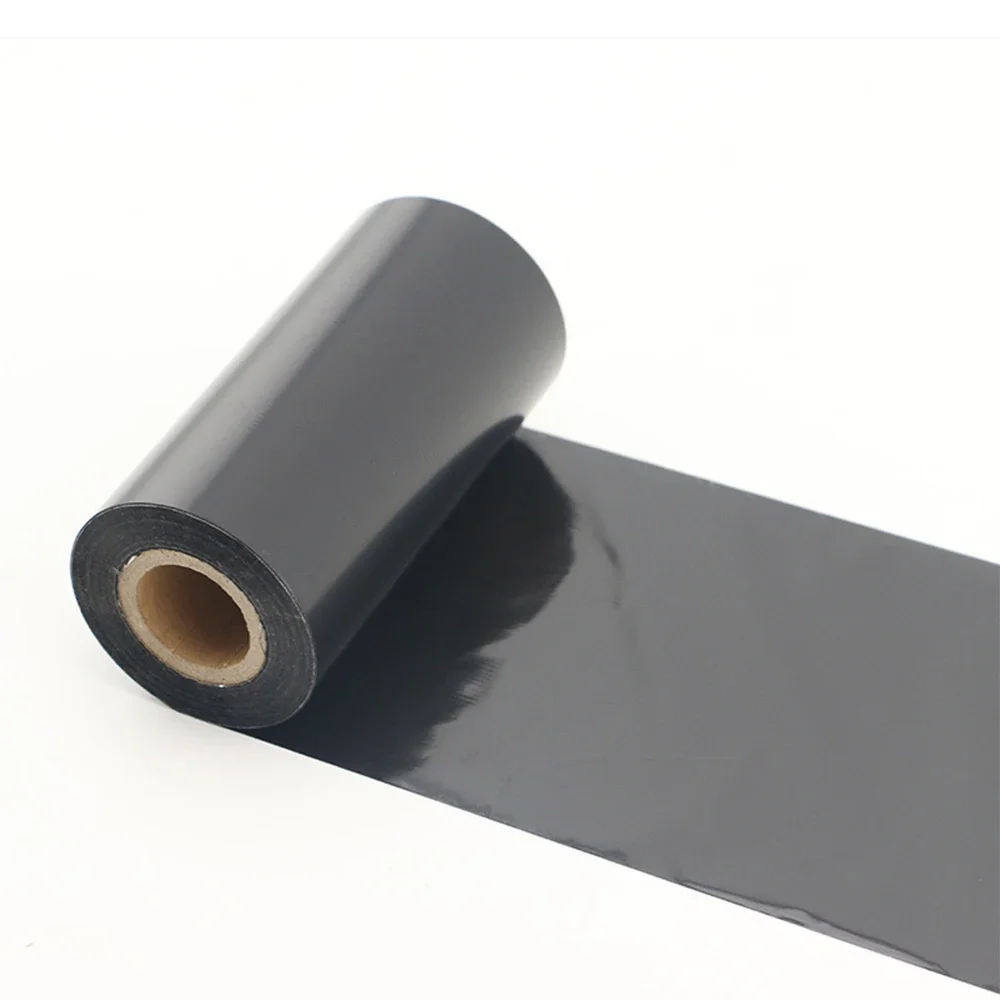 1Roll Wax-based carbon band Width60mm/70mm/80mm/90mm/100mm/110mm Length300m Wax Label Ribbon for Thermal Transfer Printer