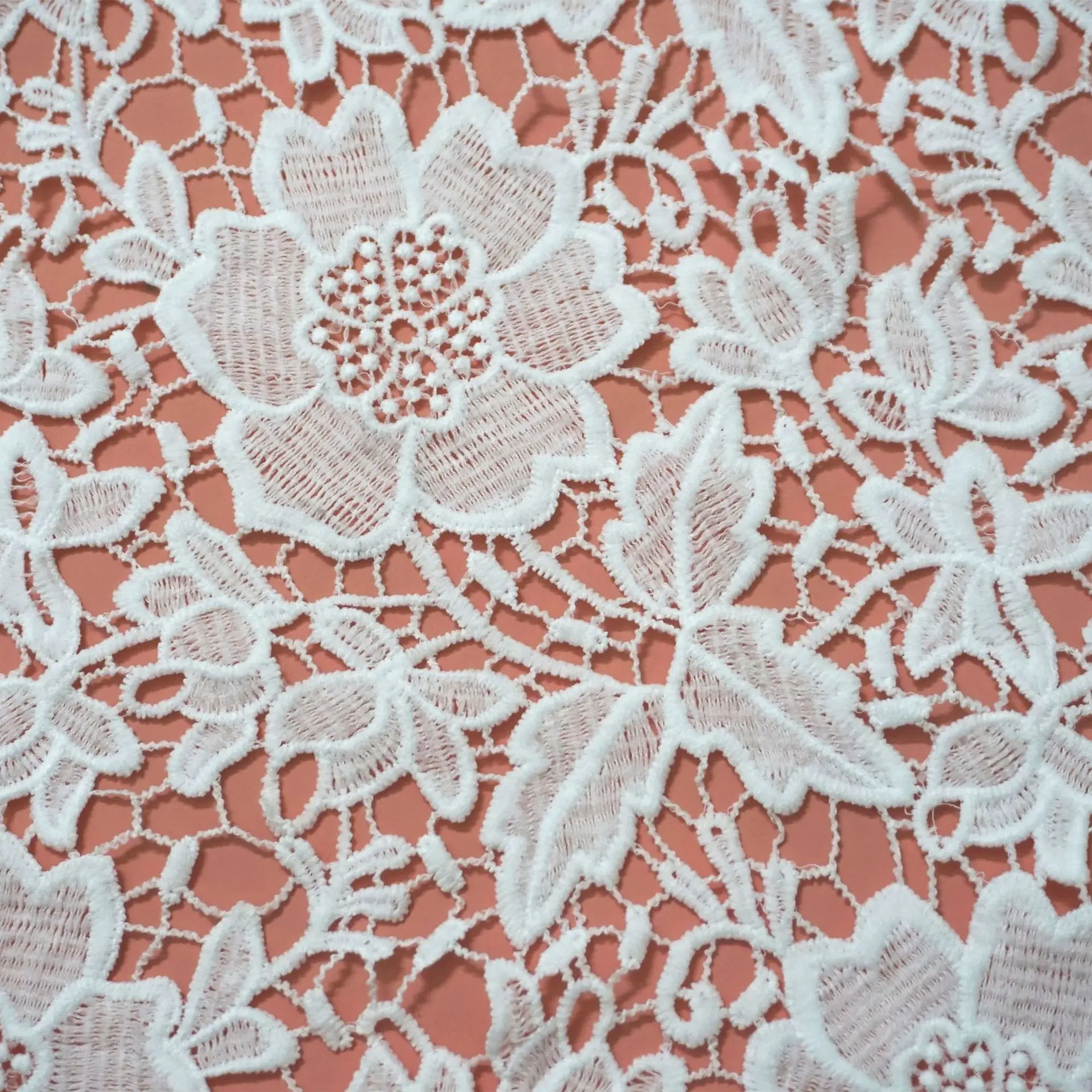 Milk Silk Full Lace Water-soluble Hollow Lace Spot New Clothing Wedding Fabric Lace Embroidery Lace 130 cm Width