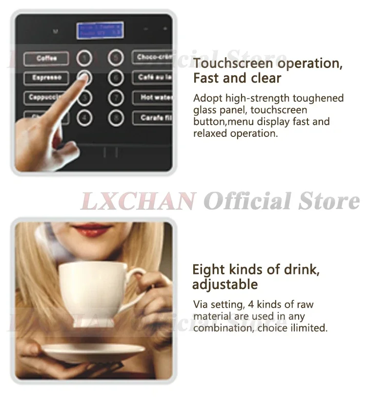 Homewise-商用インスタント飲料マシン,7つの調整されたお湯,コーヒーメーカー,さまざまな飲料,220 v,240v