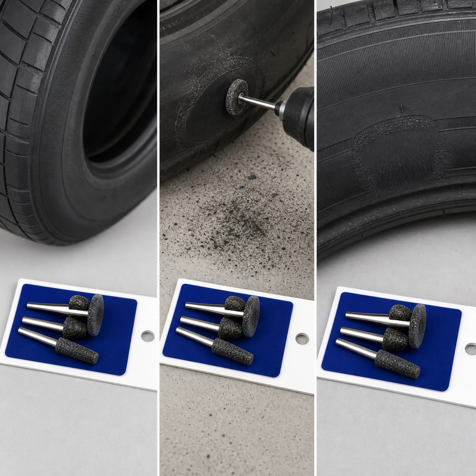 4 Pieces Aluminum Oxide Grinding Head Precision Abrasive Grinding Head with 3 Mm Shank High-Speed Compatible Compact