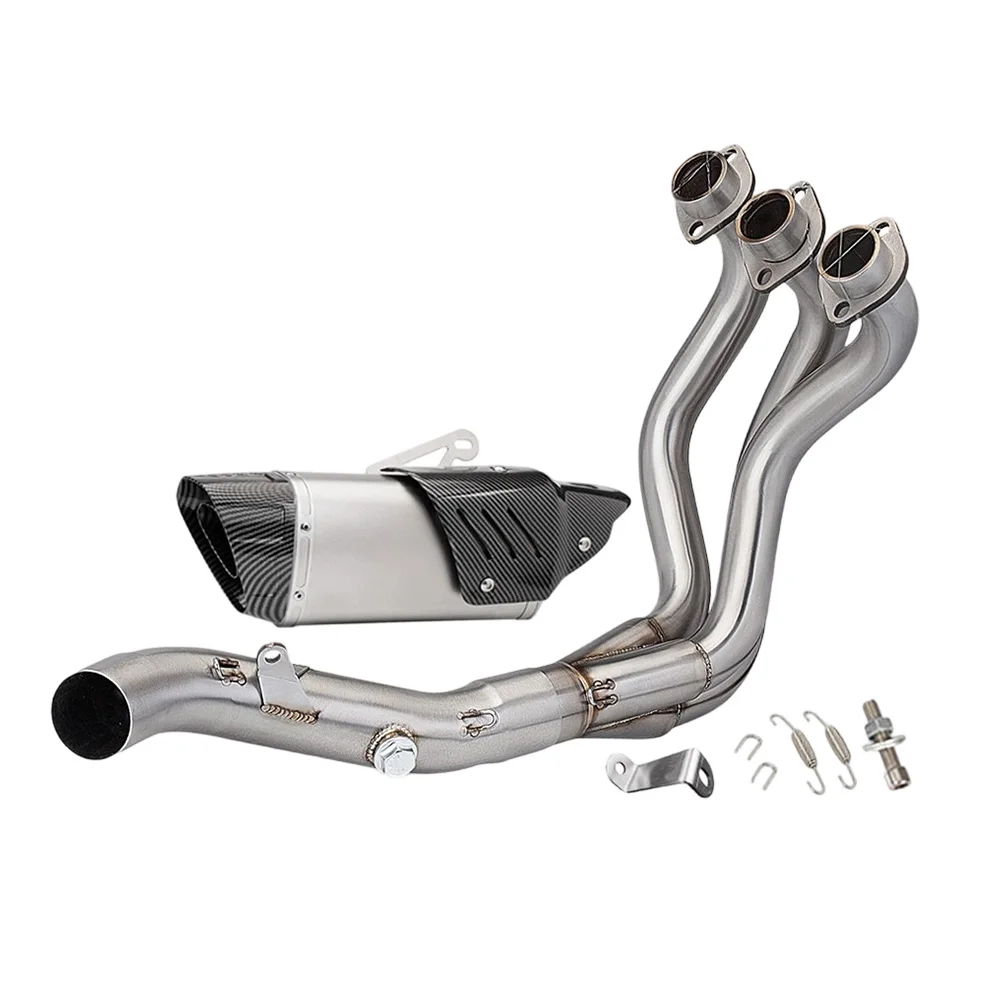 Für Yamaha MT-09 MT-09 2014-2021 Komplettes Auspuffsystem Vorderrohr Schalldämpfer Endrohre Auspuffrohre – Detail 2