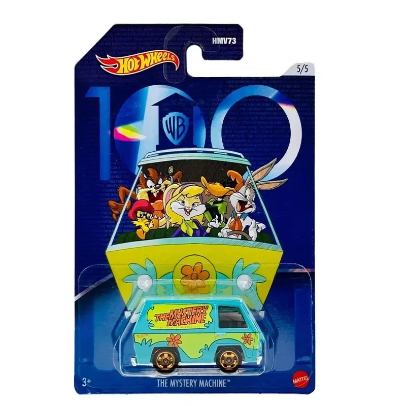 Oryginalny Hot Wheels samochód 100 lat WB Diecast 1/64 Mystery Machine Fandango Midnight Otto Ford zabawki dla chłopców dzieci