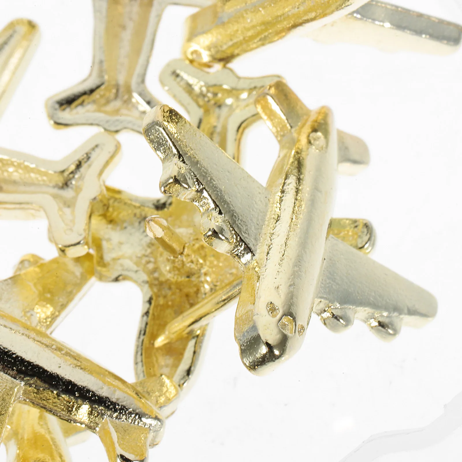 12Pcs Airplane Push Pins 3D Metal Gold Creative Thumbtacks for Cork Board Photo Wall Map Pins Decorative Office Home