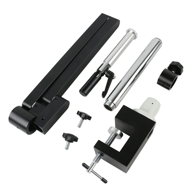 Imagem -06 - tipo de Extensão Ajustável Direção Articulando Braçadeira Suporte Braço 50 mm 76 mm Focagem Estéreo Trinocular Microscopio Suporte