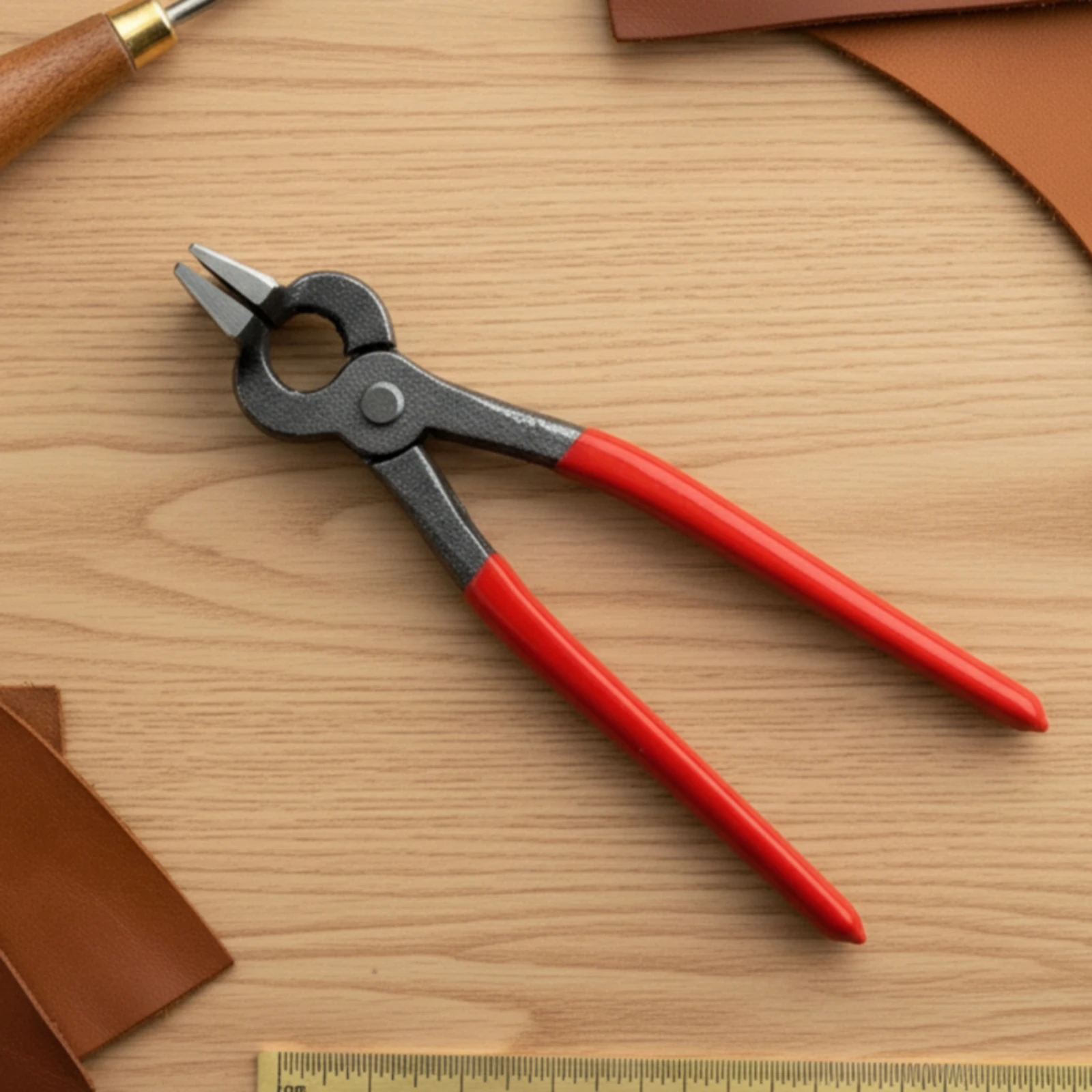 Leathercraft Pliers Traceless Leather Pliers Tool Coated Heavy Duty for Leathercrafters, Leatherworking